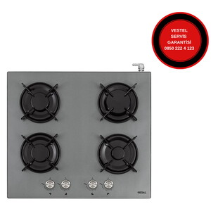 Regal SO 6041 GCY Gri Cam Set Üstü Ocak