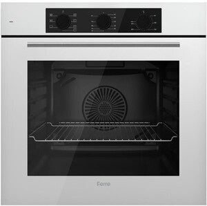  Ferre Flowart Beyaz Ankastre Set QBL62CB Ankastre Fırın, CS206 Ankastre Ocak, D078-SA SilentArt Cam Davlumbaz