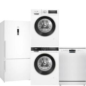 Siemens Çeyiz Seti,KG86NCWE0N Budolabı,SN216W00DT Bulaşık Makinesi,WG52A202TR Çamaşır Makinesi,WQ51G200TR Çamaşır Kurutma Makine