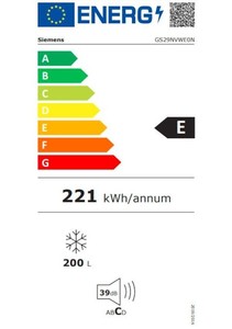  Siemens GS29NVWE0N No Frost 6 Çekmeceli Derin Dondurucu