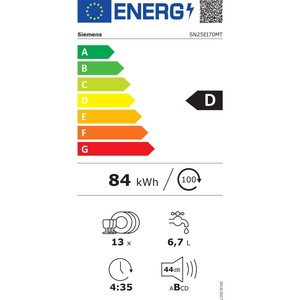  Siemens SN25EI70MT 8 Programlı Bulaşık Makinesi