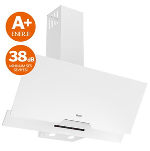 D068-SA Beyaz SilentArt 90cm Girintili Davlumbaz