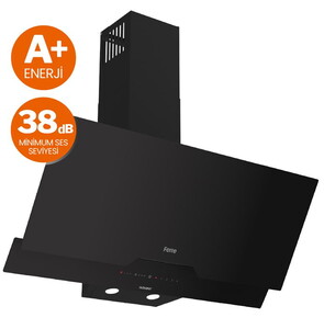 D067-SA Siyah SilentArt 90cm Girintili Davlumbaz