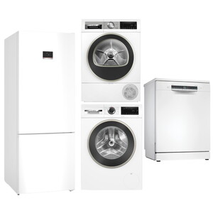 Bosch Çeyiz Seti - KGN55CWE0N Buzdolabı - SMS4IKW62T Bulaşık Makinesi - WGA25202TR Çamaşır Makinesi - WQG25201TR Çamaşır Kurutma