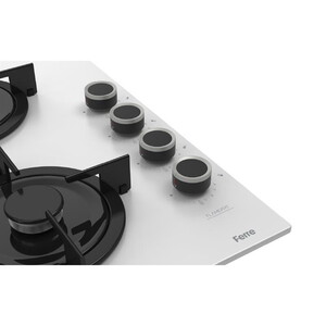  Ferre CS206 Beyaz Cam Ankastre Ocak