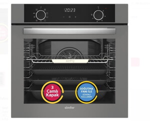  Simfer Airfry 8217 Ankastre Fırın, Simfer 3538 NG Gri Cam Ankastre Ocak, Simfer 8740 60 cm Gri Cam Duvar Tipi Davlumbaz