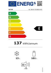  Altus AL 306 B 140 lt Statik Büro Tipi Mini Buzdolabı